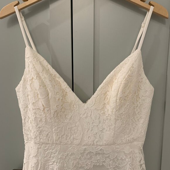 ASOS Ariana Lace Cami Wedding Dress with Full Skirt - Picture 2 of 8